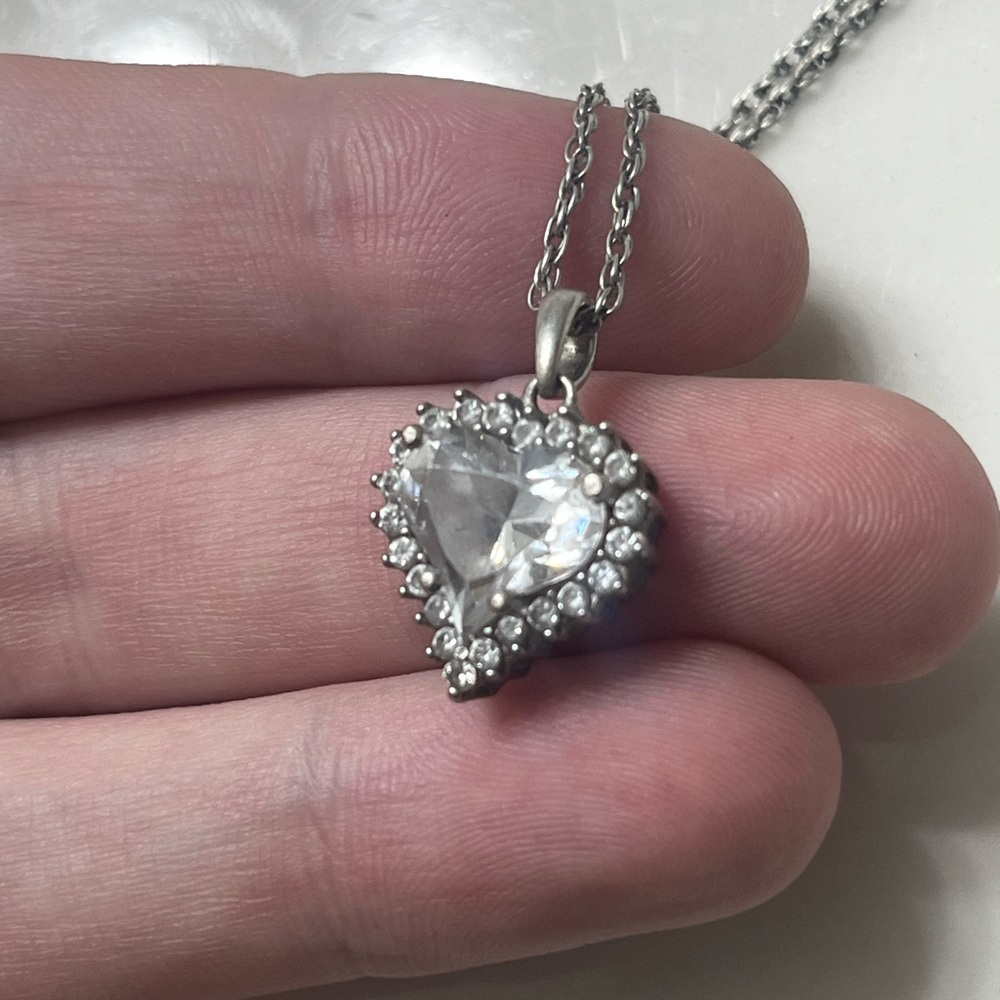 Silver Heart Pendant Necklace